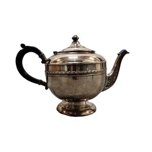 1930s E.P. Copper Vikings Silverplate Teapot